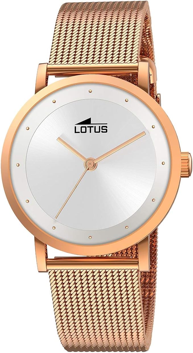 lotus 女士模拟石英手表不锈钢表带 18792/1